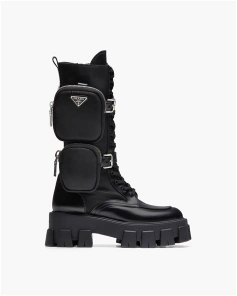 prada brushed rois boots|prada leather boots.